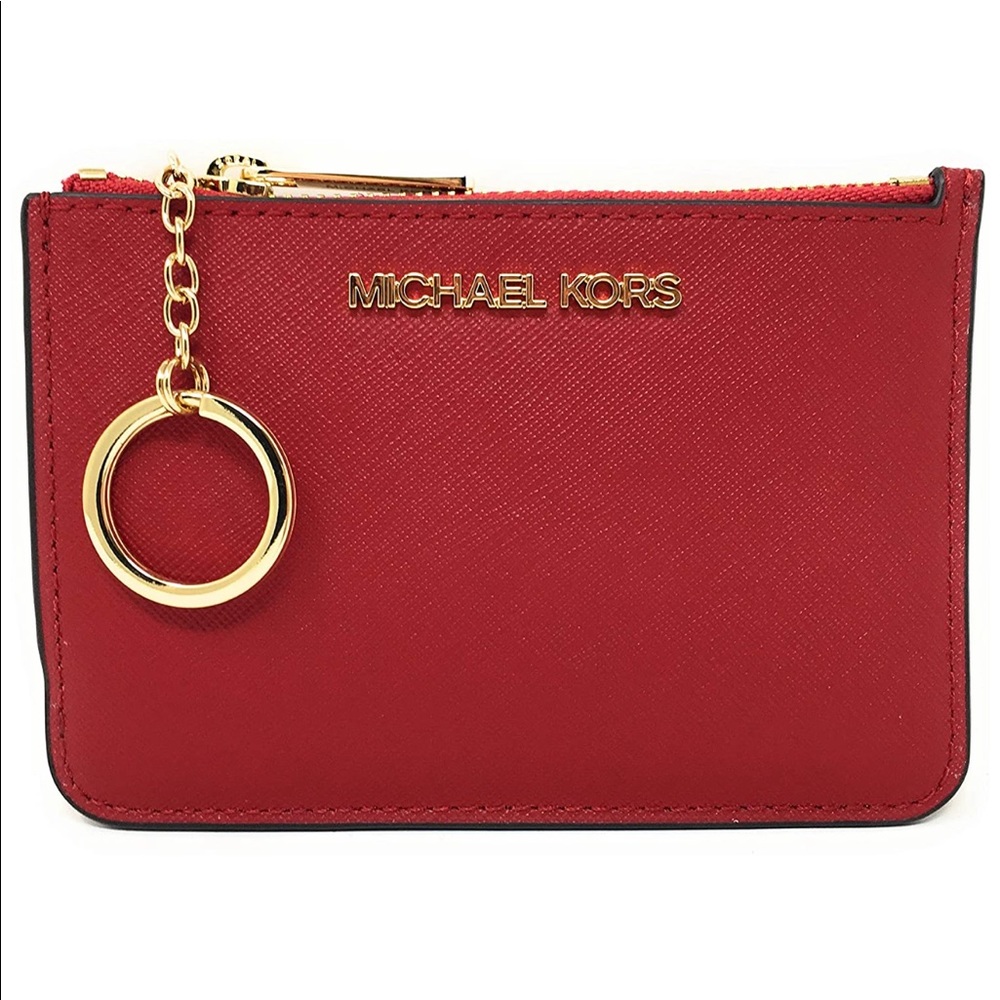 Michael Kors Jet Set Travel Keychain Pouch - Red